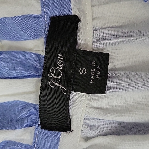 J. Crew Women's Tiered Popover Dress in Striped Cotton Poplin- Size S - Picture 2 of 15